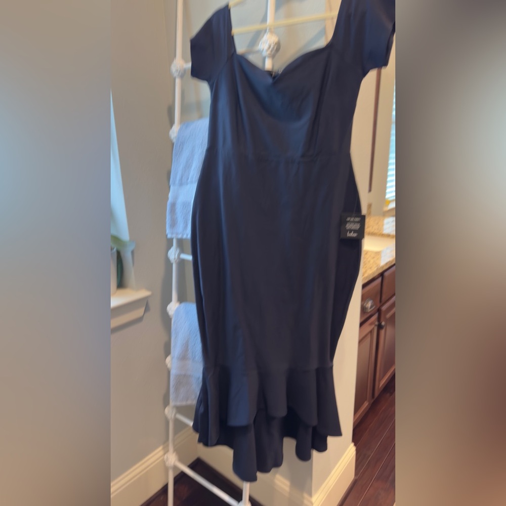 Lulu's Navy Midi Dress